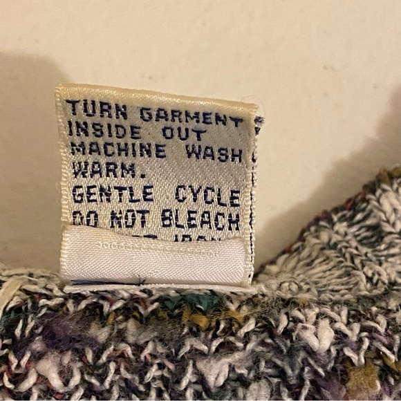 Vintage Michael Gerald Sweater Size XL Knit Pullover Geometric 90s Crewneck - Picture 8 of 10